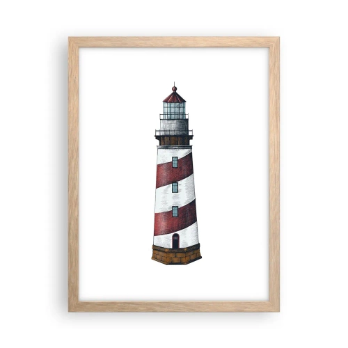 Plagát v ráme zo svetlého duba - Vždy na stráži - 30x40 cm