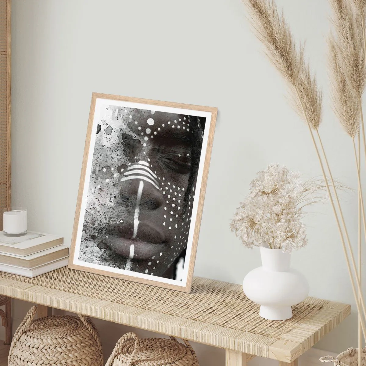 Plagát v ráme zo svetlého duba - Objav pôvodného ducha - 30x40 cm
