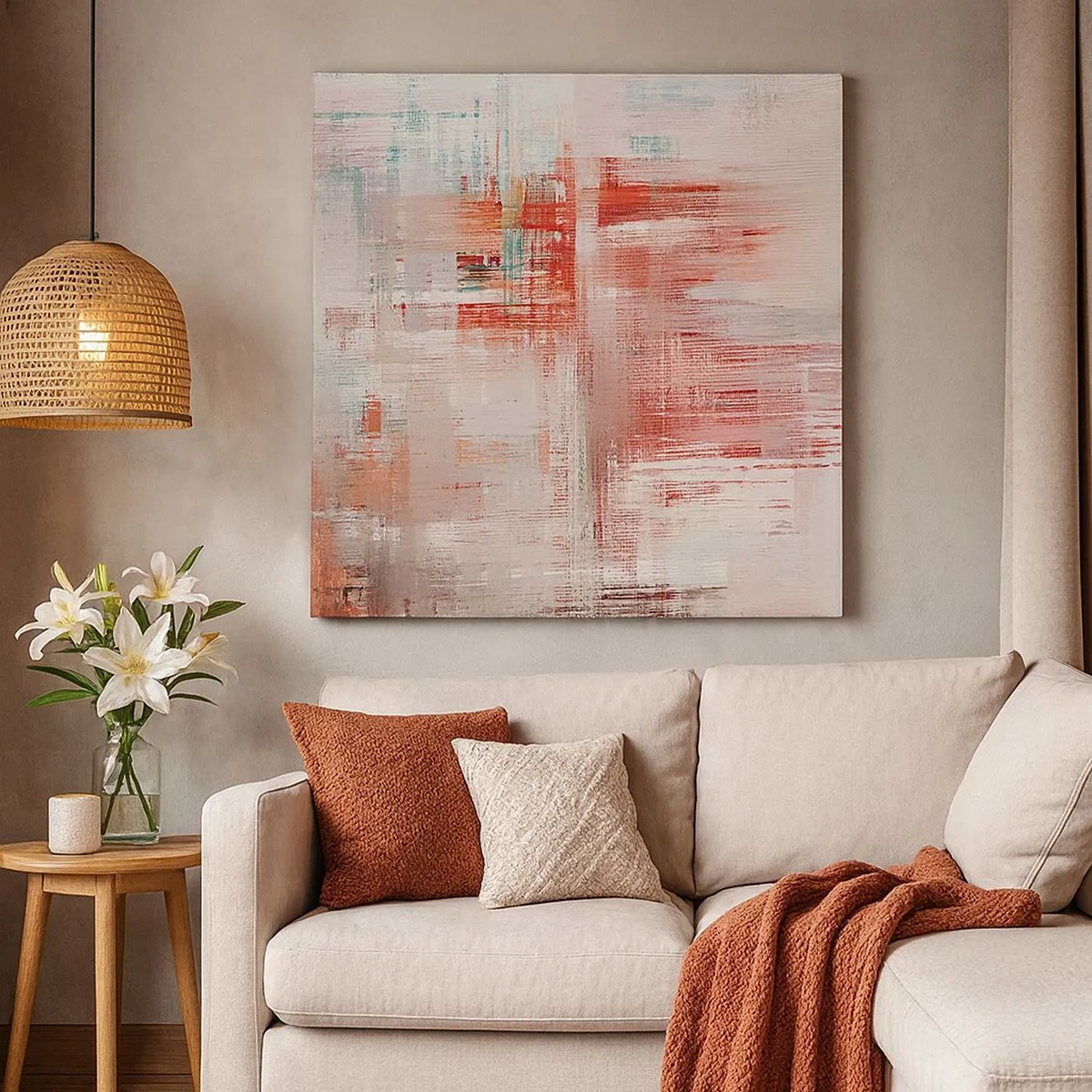 Obraz na plátne - Zahmlené. Ale ružové - 30x30 cm