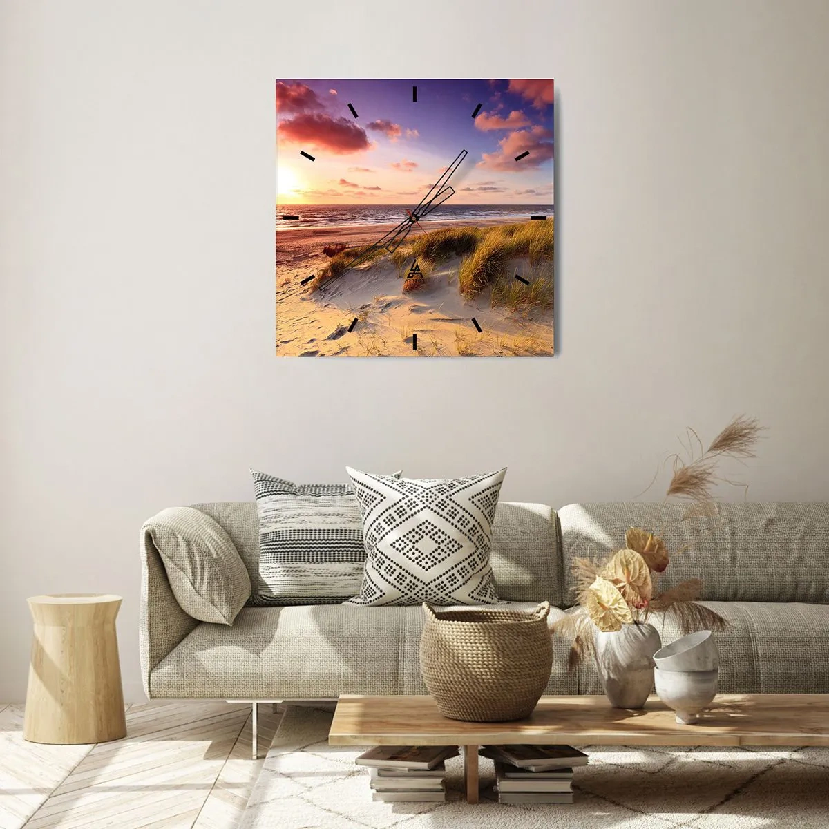 Nástenné hodiny - Už letom vonia vzduch - 30x30 cm