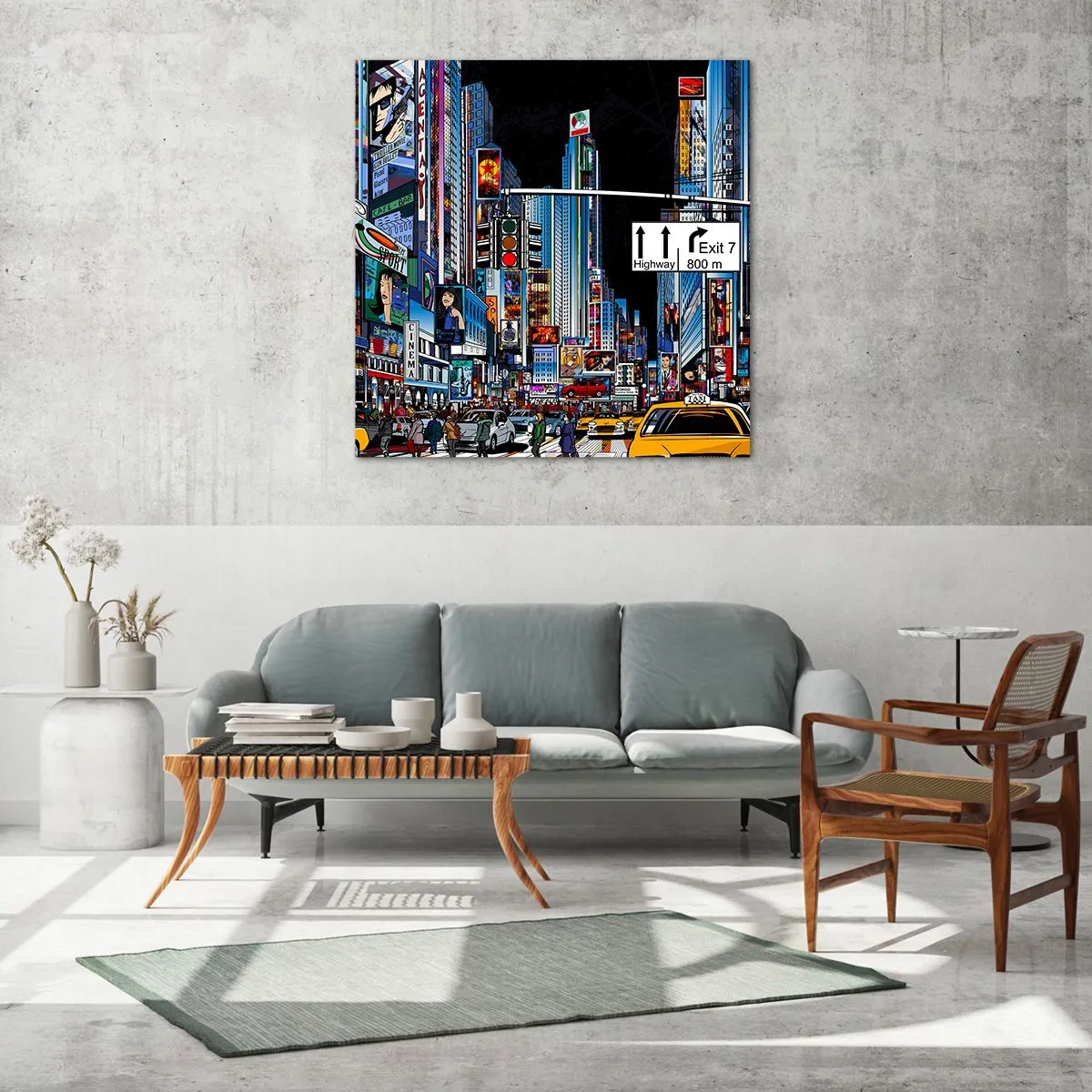 Obraz na skle - Komiksová veľká noc - 70x70 cm