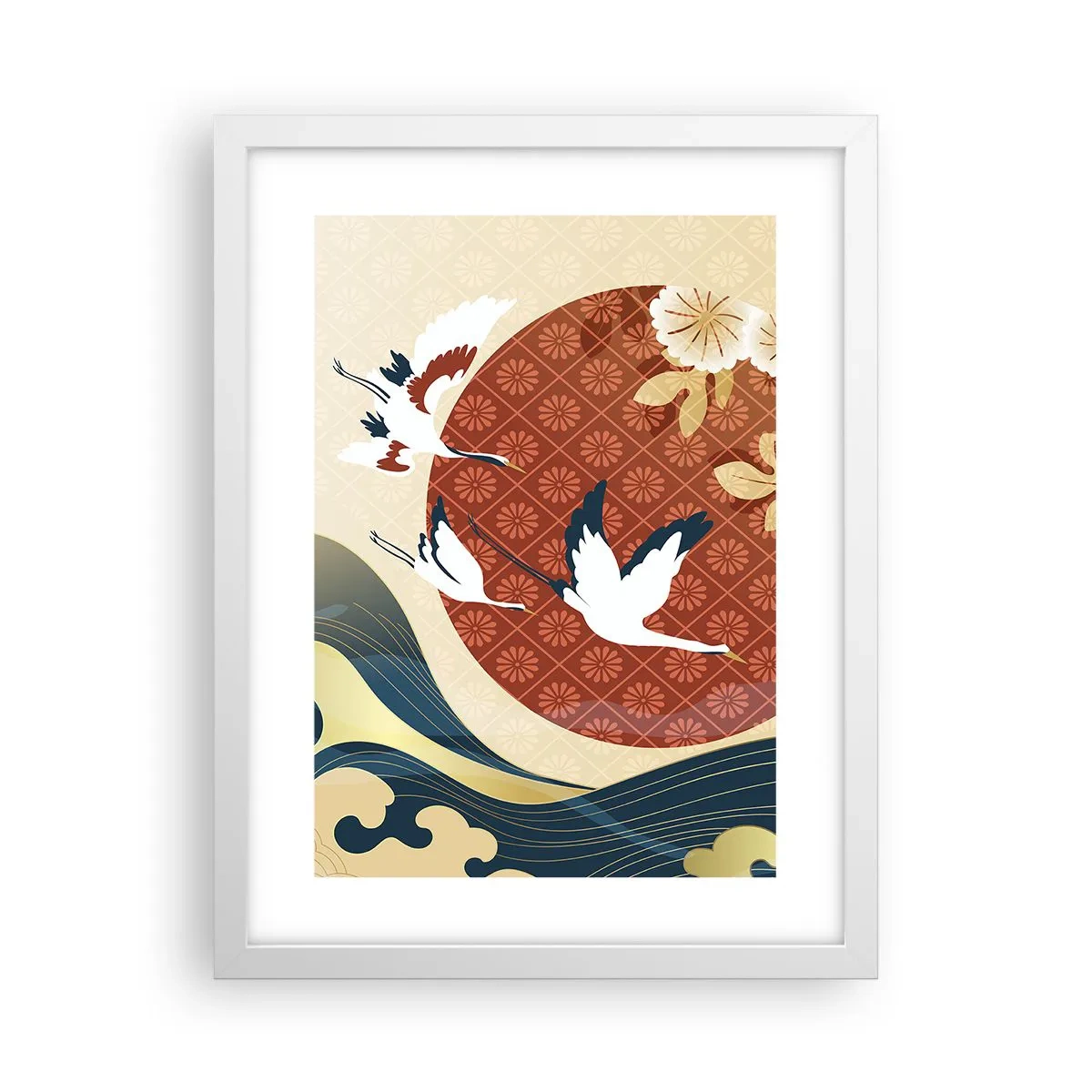 Plagát v bielom ráme - Japonská rozprávka - 30x40 cm