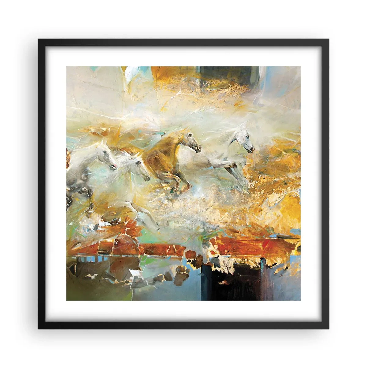 Plagát v čiernom ráme - Cvála svetlom - 50x50 cm