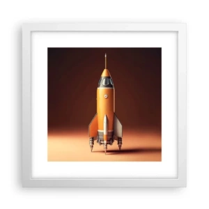 Plagát v bielom ráme - Začína to snom - 30x30 cm