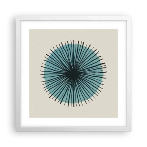 Plagát v bielom ráme - Žiariaca modrá - 40x40 cm