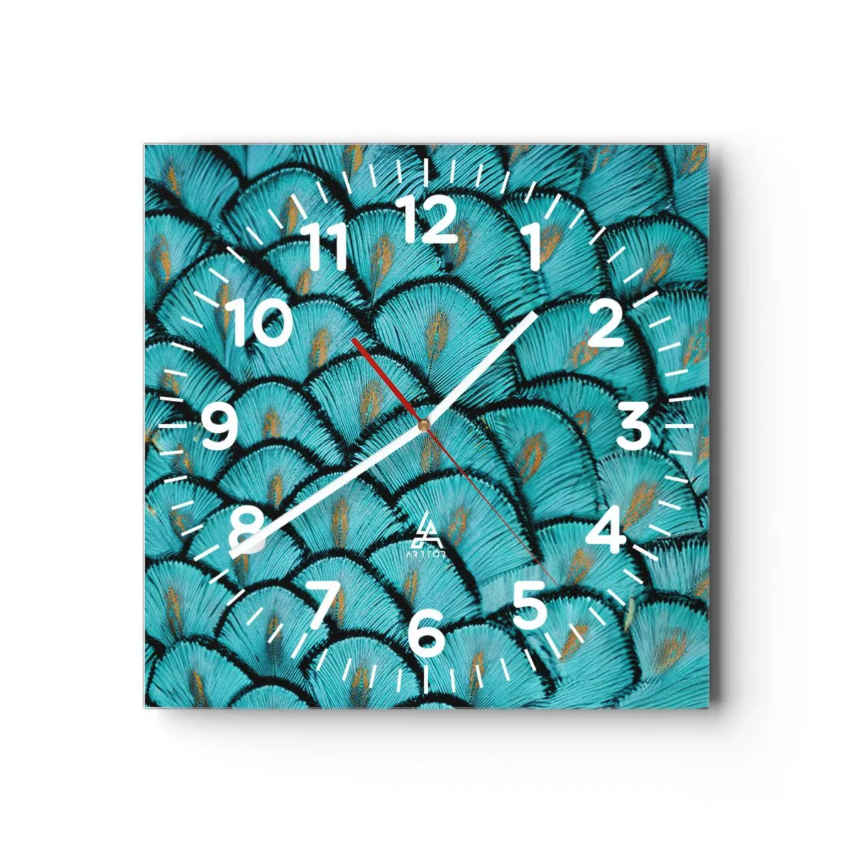 Nástenné hodiny - Veľká slávnosť peria - 30x30 cm