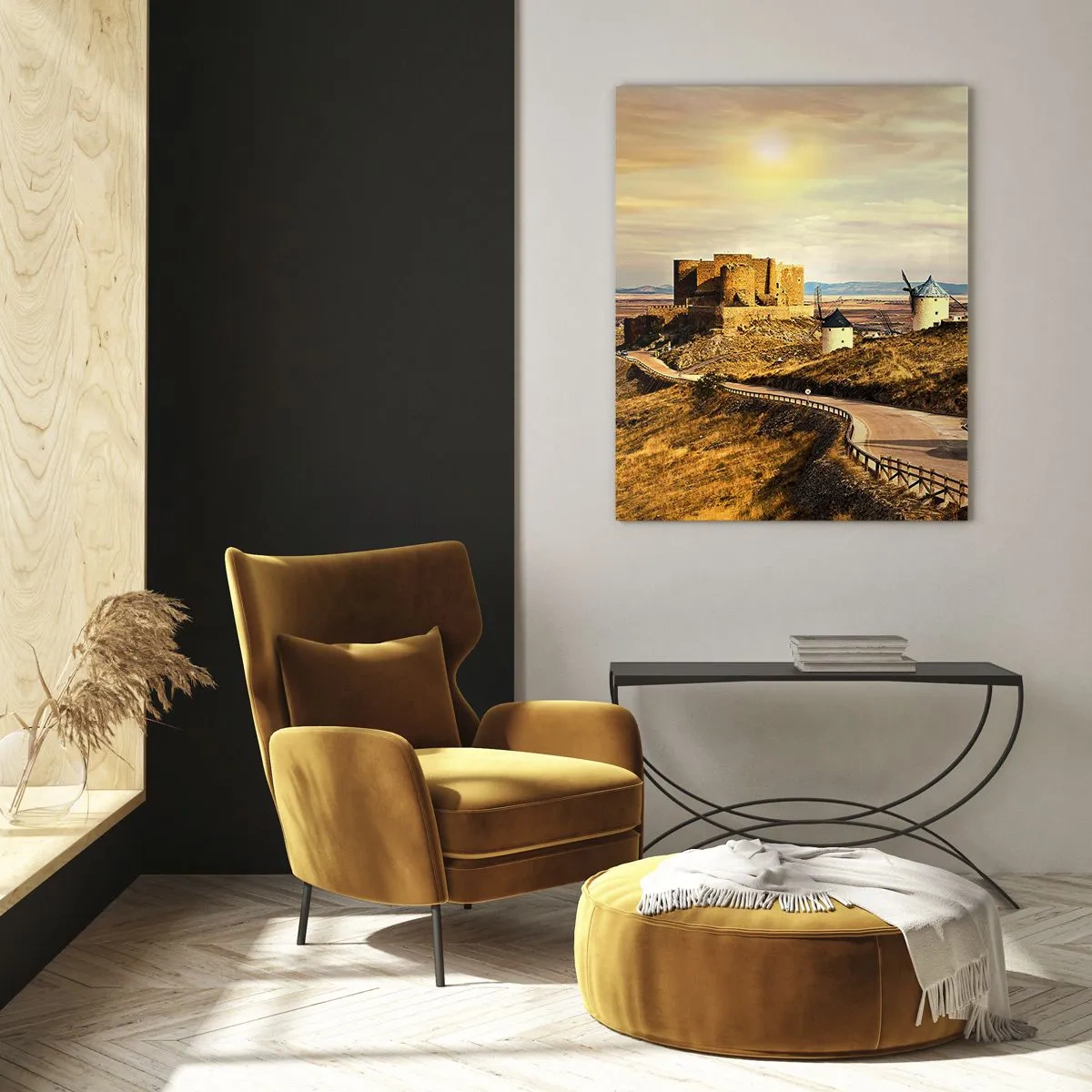 Obraz na skle - Čoskoro sa objaví Don Quijote - 70x100 cm