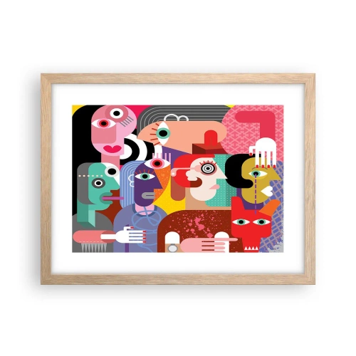 Plagát v ráme zo svetlého duba - My od pána Picassa - 40x30 cm