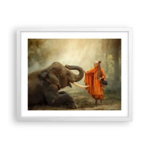 Plagát v bielom ráme - Stretnutie na cestách - 50x40 cm