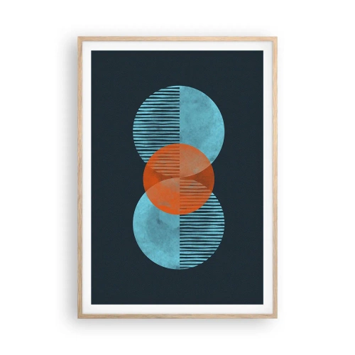 Plagát v ráme zo svetlého duba - Symetrická kompozícia - 70x100 cm