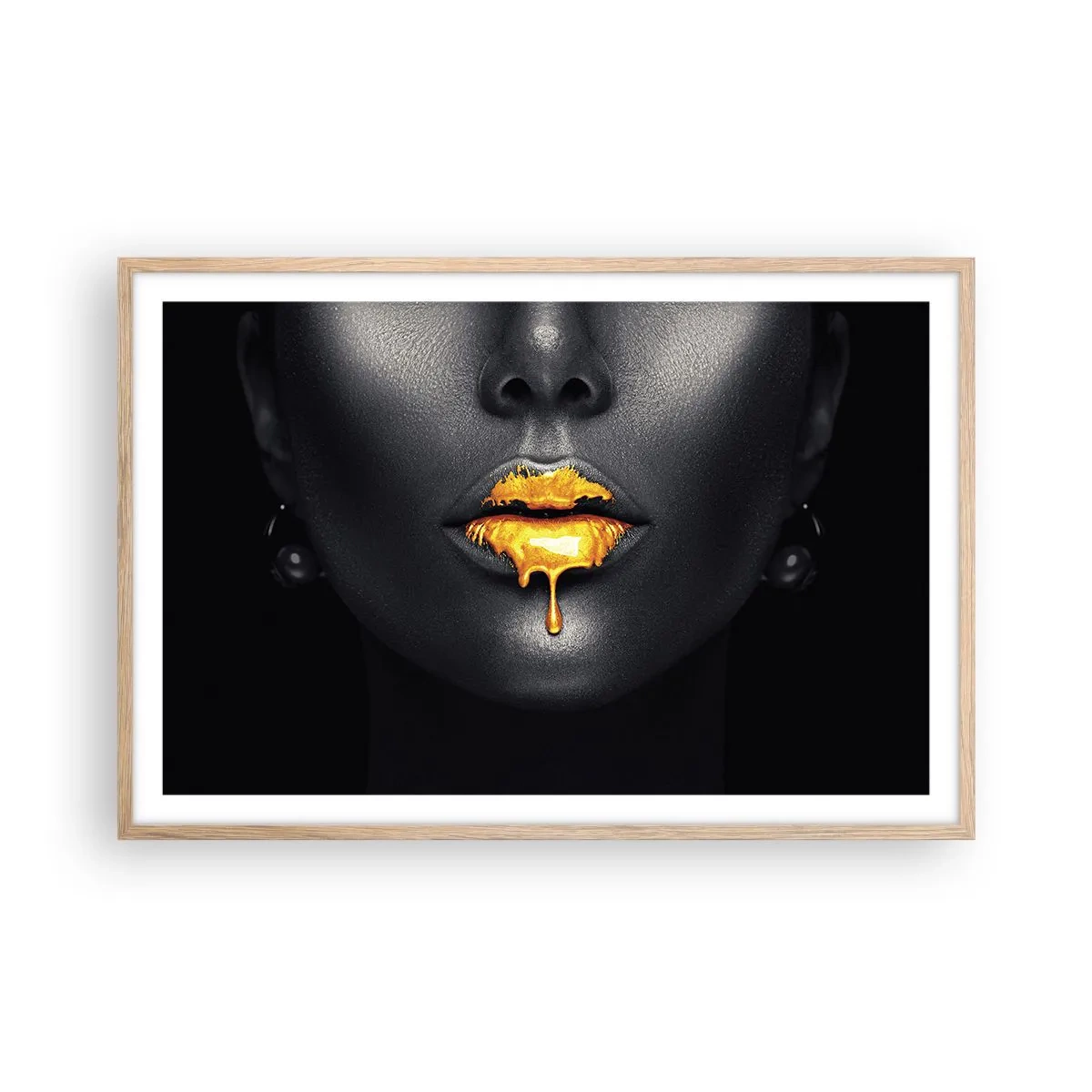 Plagát v ráme zo svetlého duba - Zlatoústa - 91x61 cm
