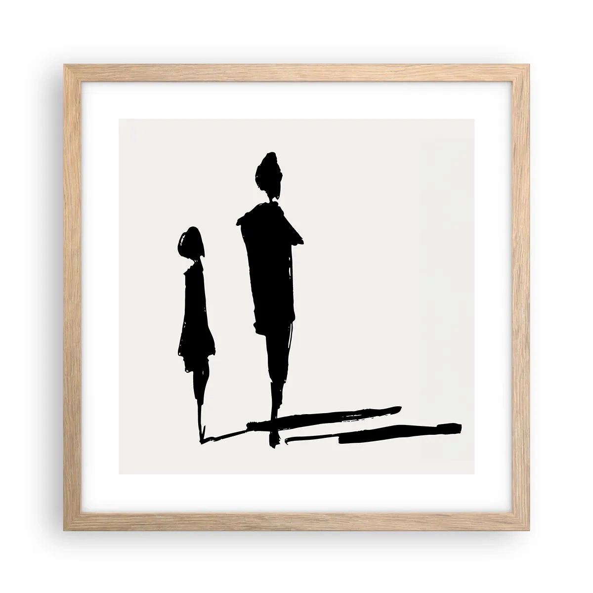 Plagát v ráme zo svetlého duba - Určite spolu? - 40x40 cm