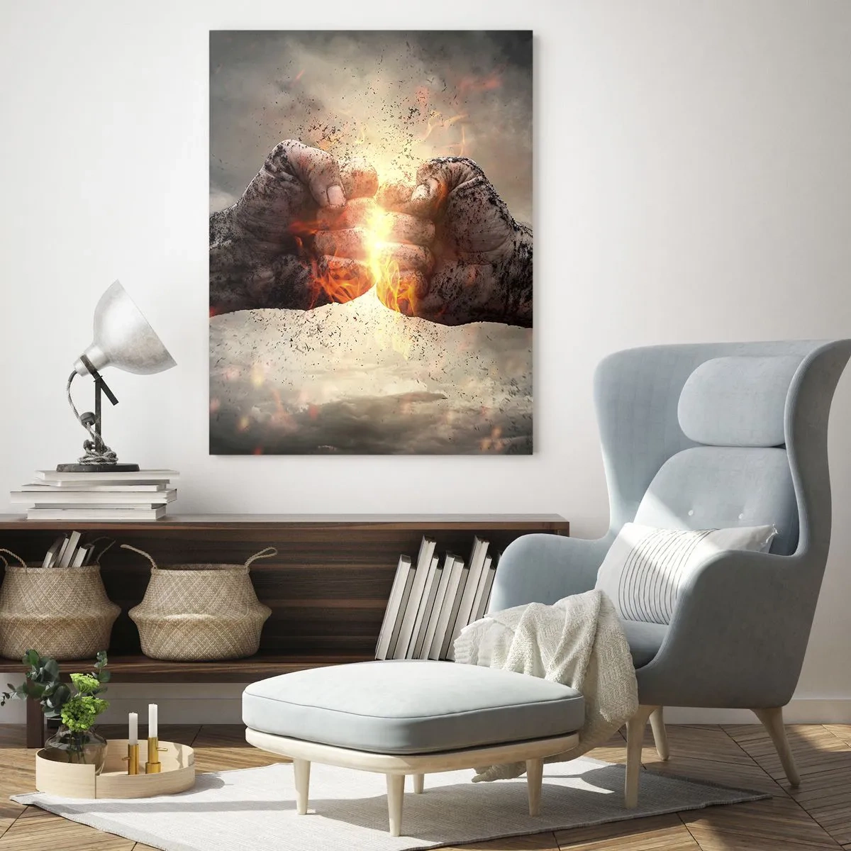 Obraz na skle - Choď do boja - 80x120 cm