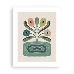 Plagát - Symetrická kytica - 40x50 cm