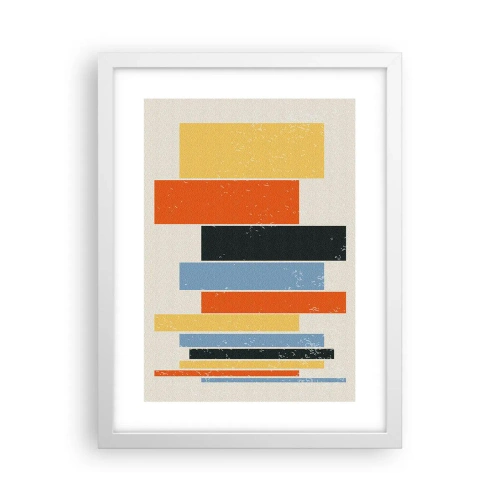 Plagát v bielom ráme - Záznam hudby - 30x40 cm