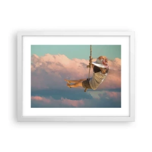 Plagát v bielom ráme - Hra v oblakoch - 40x30 cm
