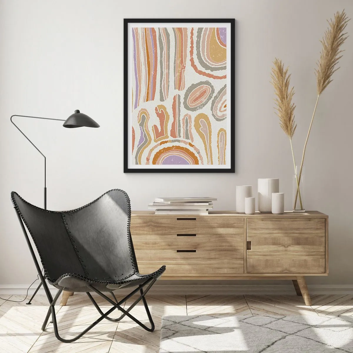 Plagát v čiernom ráme - Farebné prierezy - 61x91 cm