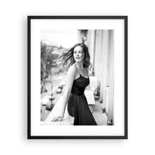 Plagát v čiernom ráme - Určite Parížanka - 40x50 cm