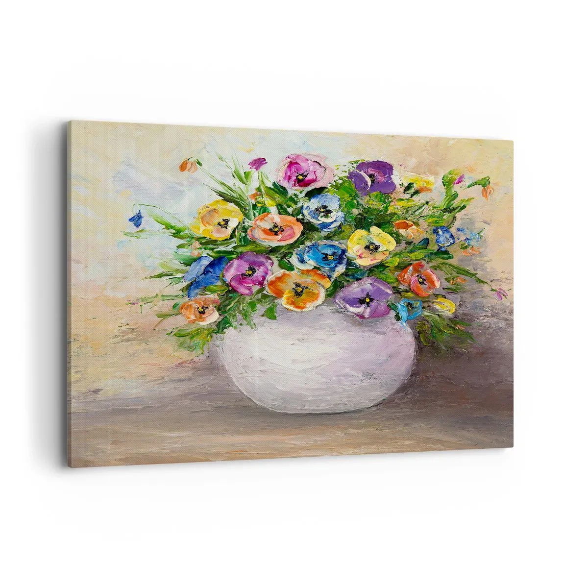 Obraz na plátne - Zátišie s bielou vázou - 120x80 cm