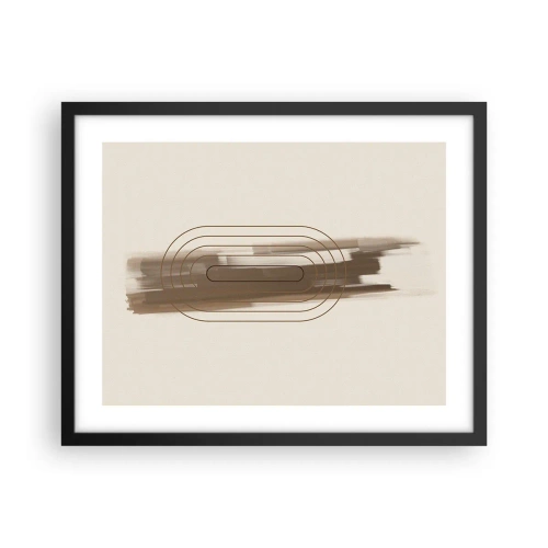 Plagát v čiernom ráme - Závan šedej - 50x40 cm