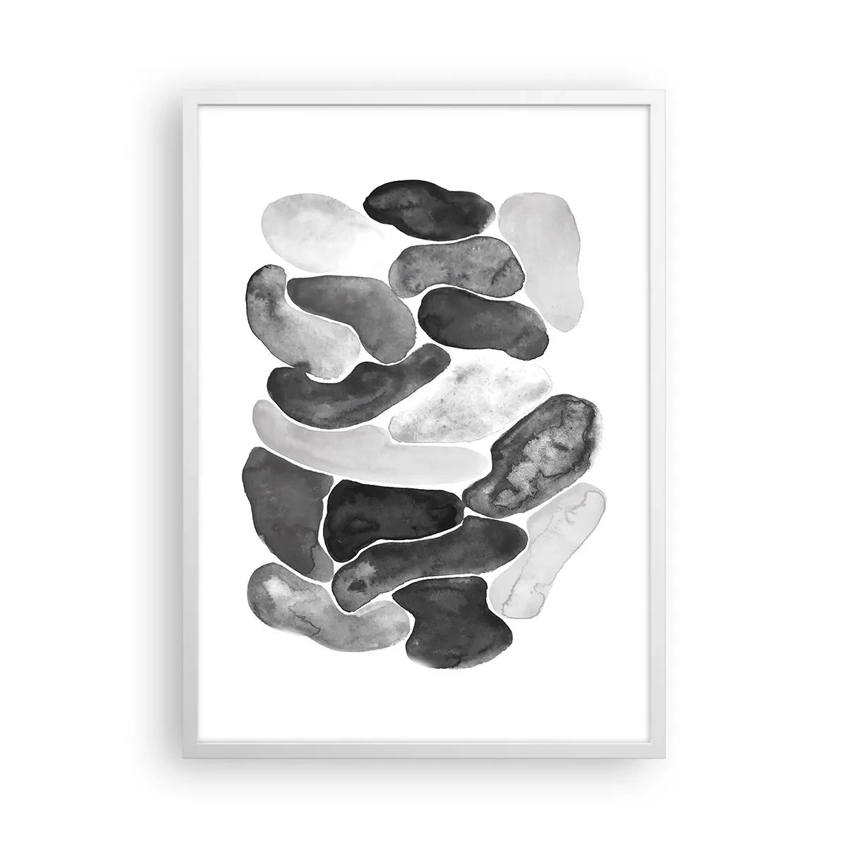 Plagát v bielom ráme - Kamenistá abstrakcia - 50x70 cm