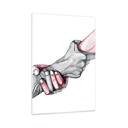 Obraz na skle - Ste v dobrých rukách - 50x70 cm