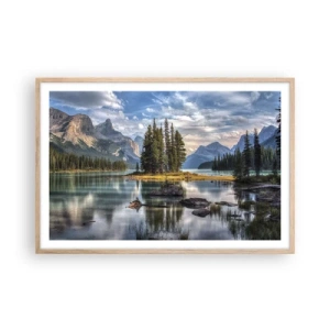 Plagát v ráme zo svetlého duba - Pri veľkej a čistej vode… - 91x61 cm