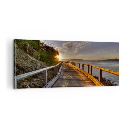 Obraz na plátne - Ísť, stále ísť smerom k slnku - 100x40 cm
