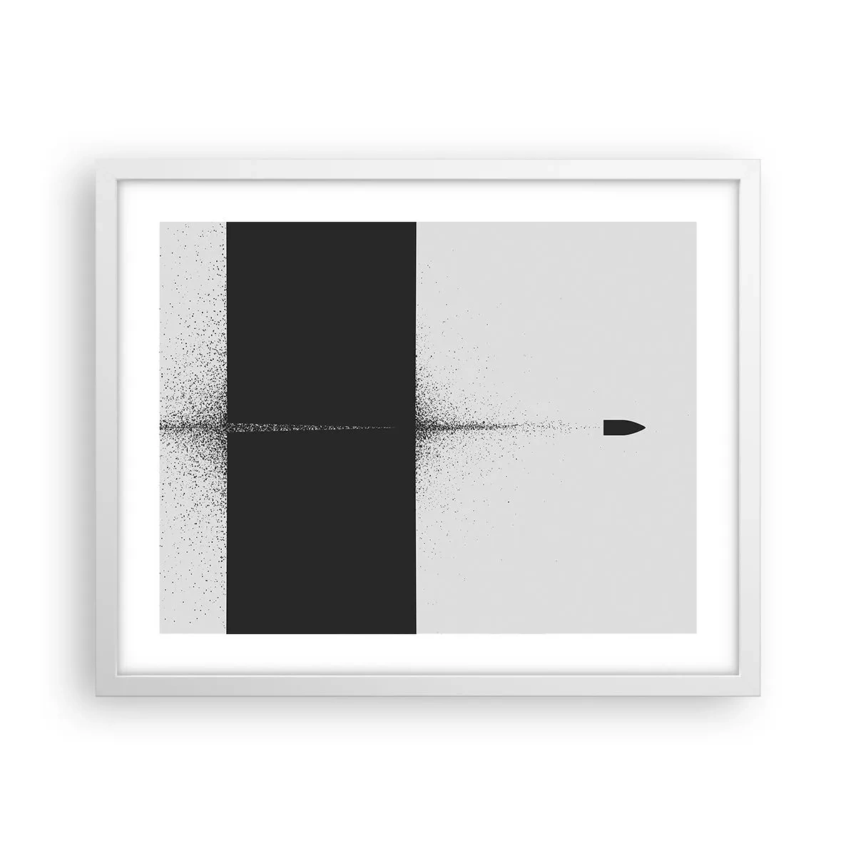 Plagát v bielom ráme - Priamo k cieľu - 50x40 cm