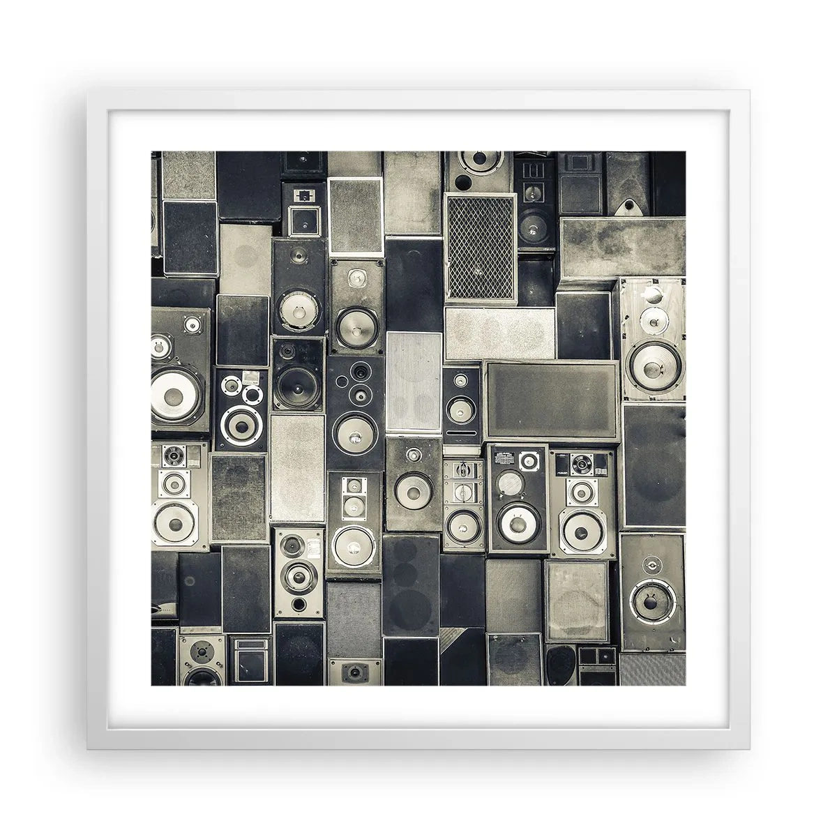 Plagát v bielom ráme - A všetko je v pohode - 50x50 cm