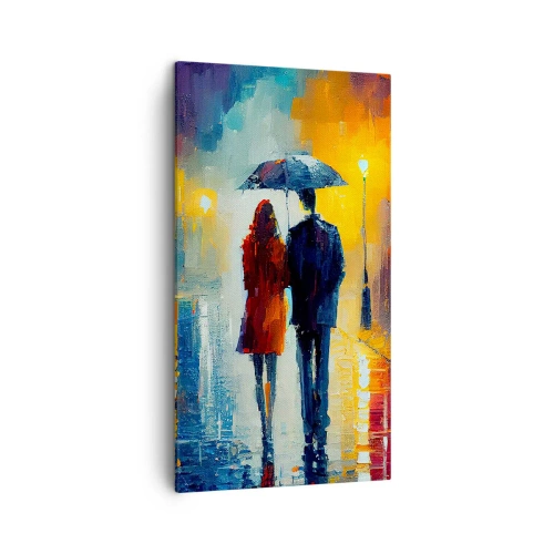 Obraz na plátne - Spolu – farebná noc - 45x80 cm