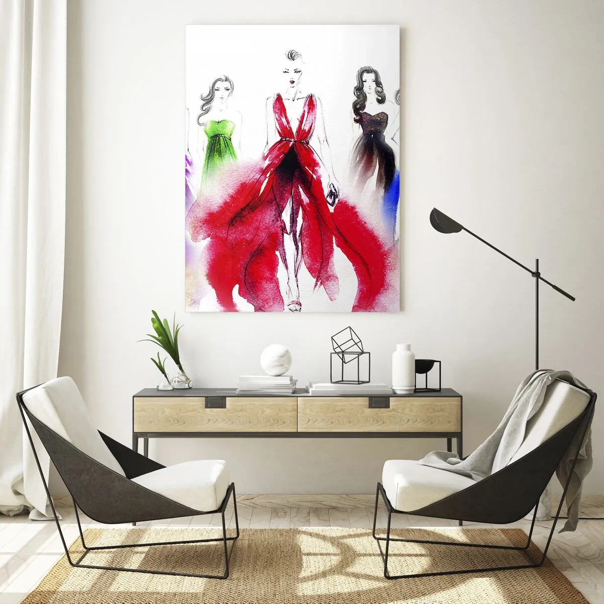 Obraz na skle - Nálada na kostýmy - 50x70 cm