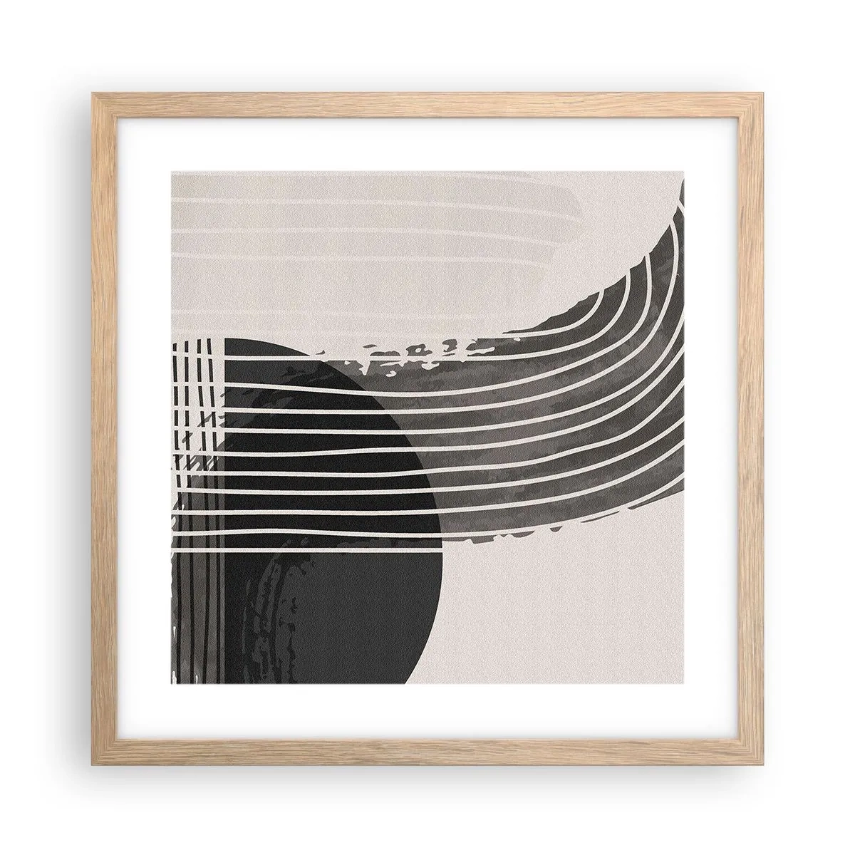Plagát v ráme zo svetlého duba - Tam a späť - 40x40 cm