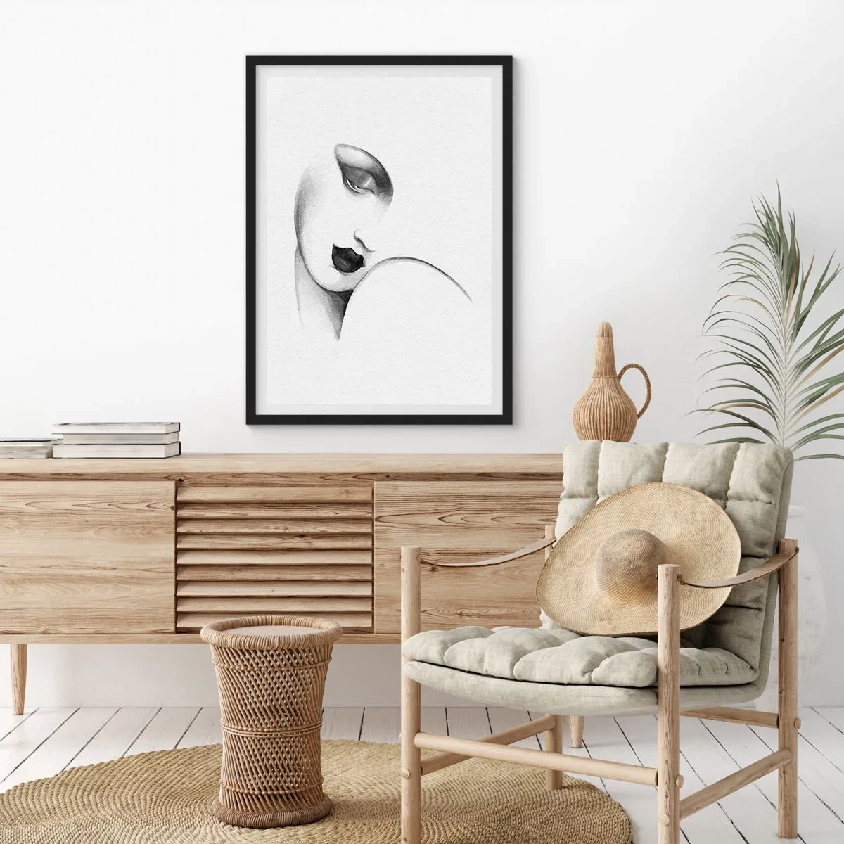 Plagát v čiernom ráme - V štýle Lempickej - 70x100 cm