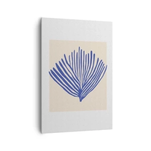Obraz na plátne - Modrý vejár - 70x100 cm