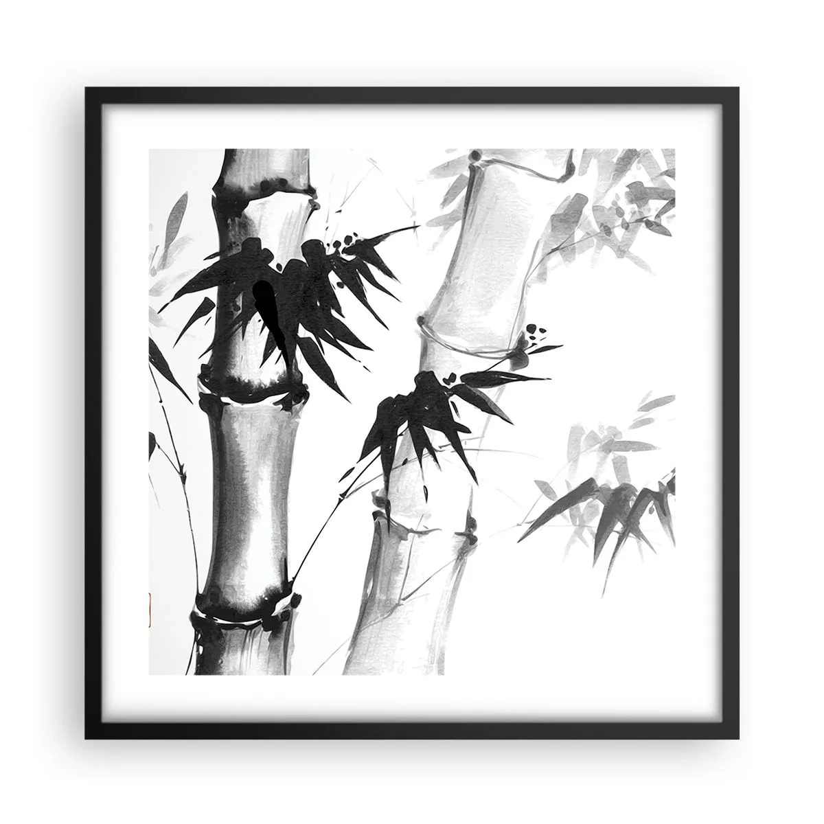 Plagát v čiernom ráme - Blízky záber na orient - 50x50 cm