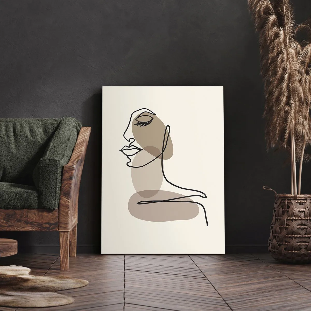 Obraz na plátne - Pri počúvaní samého seba - 50x70 cm
