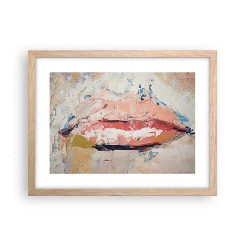 Plagát v ráme zo svetlého duba - Prebúdza zmysly - 40x30 cm