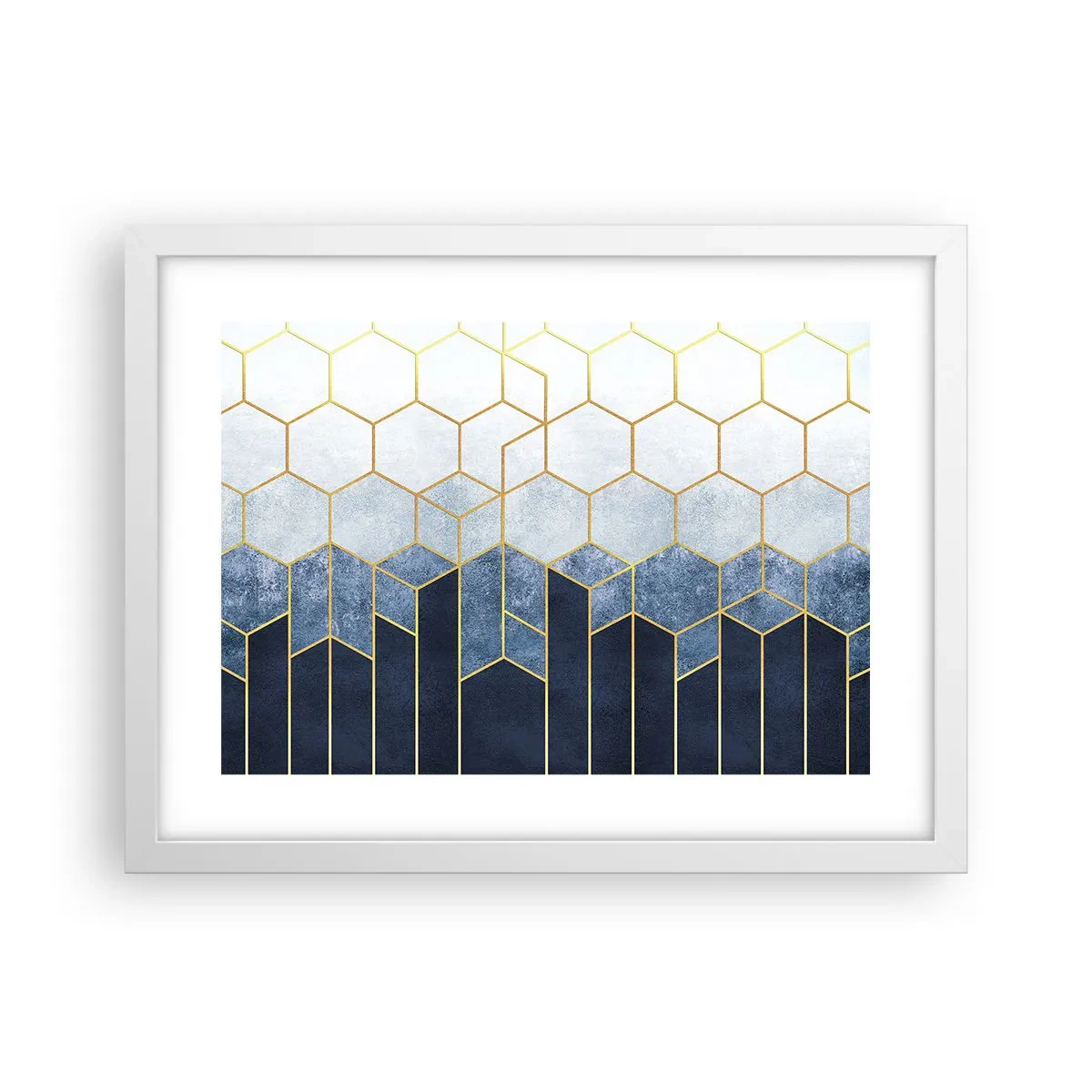 Plagát v bielom ráme - Kompozícia v synkopickom rytme - 40x30 cm