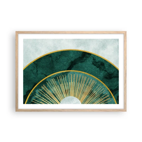 Plagát v ráme zo svetlého duba - Iná slnečná sústava - 70x50 cm