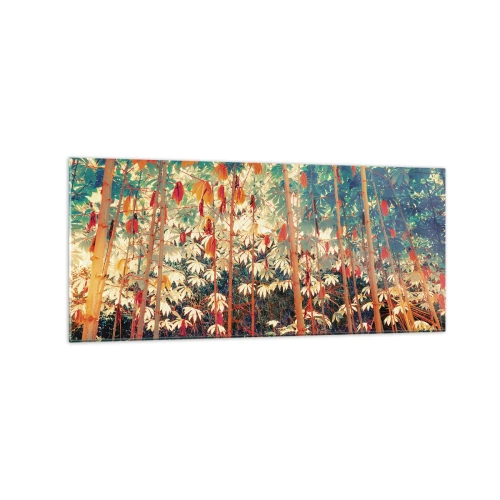 Obraz na skle - Tajný život listov - 120x50 cm