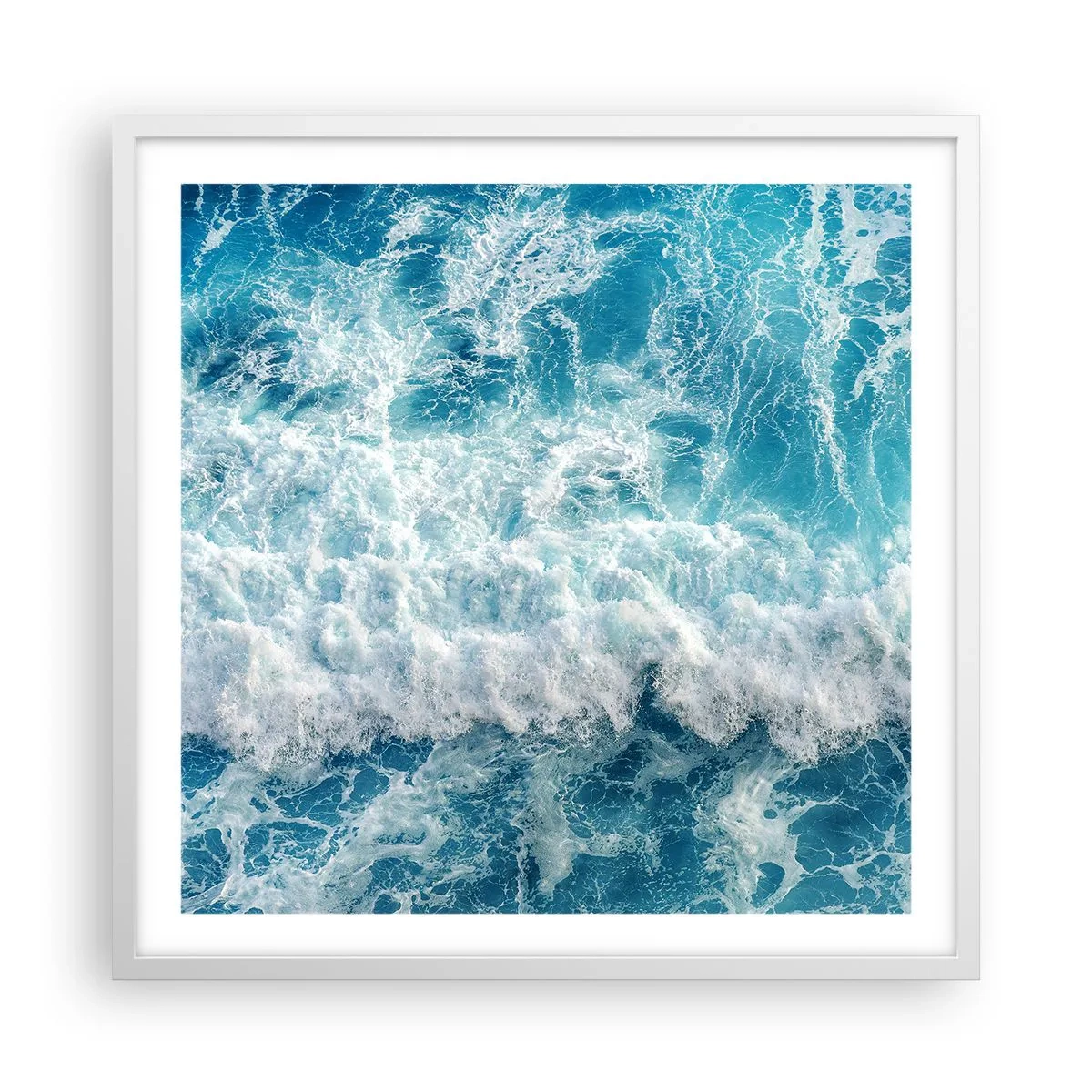 Plagát v bielom ráme - Radostne a skákavo - 60x60 cm