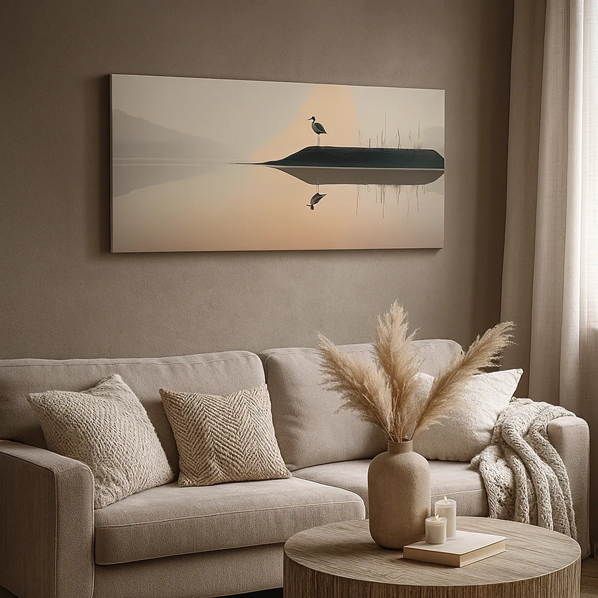 Obraz na plátne - Pán na jazere - 30x30 cm