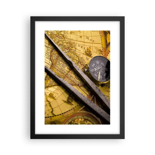 Plagát v čiernom ráme - Kde sú tie poklady? - 30x40 cm