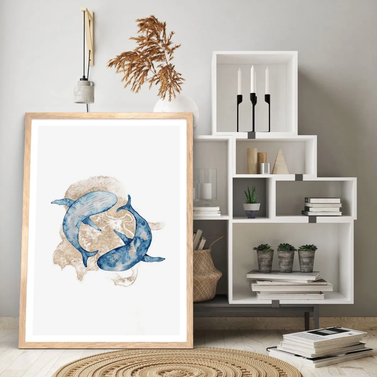 Plagát v ráme zo svetlého duba - Priateľstvo alebo láska? - 50x70 cm