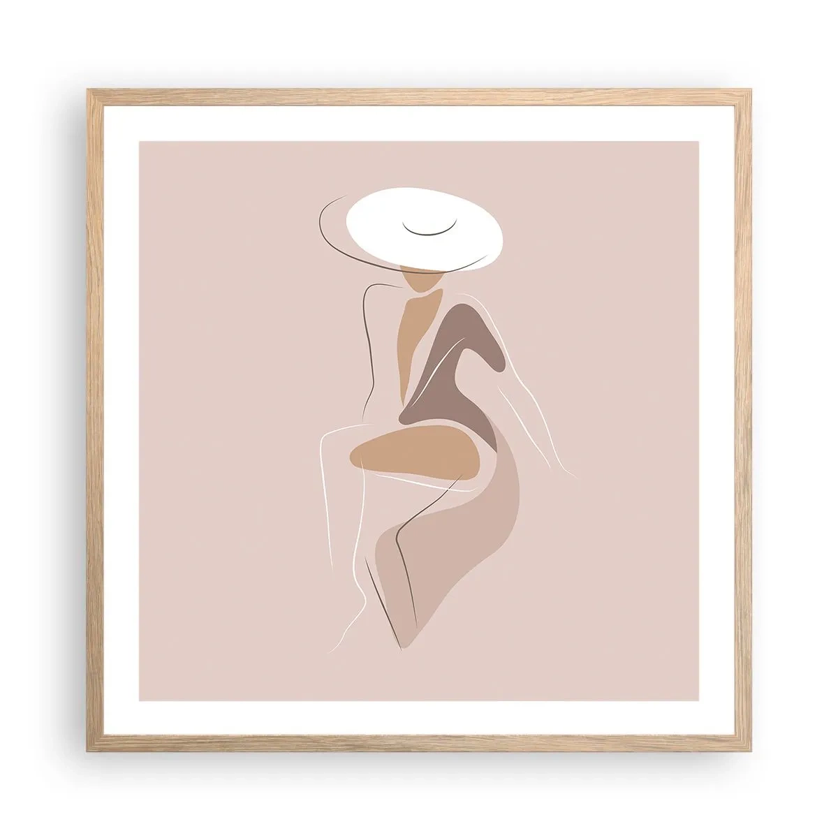 Plagát v ráme zo svetlého duba - Ako vyzerá pravá dáma? - 60x60 cm