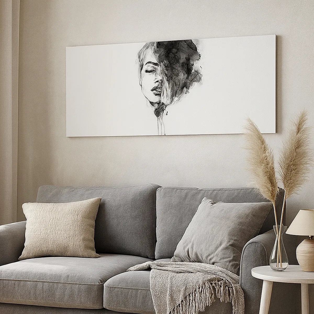 Obraz na plátne - O čom sníva dievča - 30x30 cm