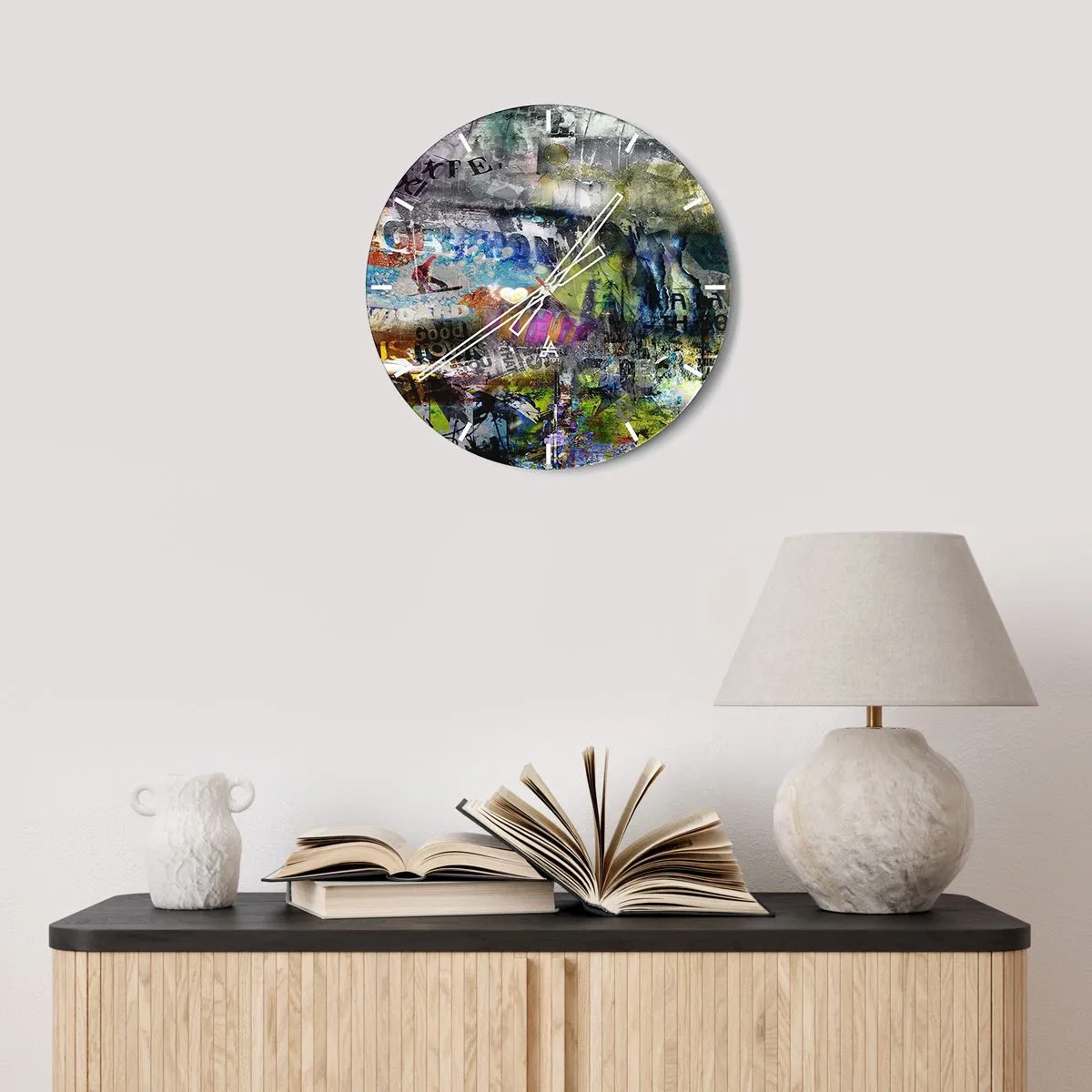 Nástenné hodiny - Koláž spomienok - 40x40 cm