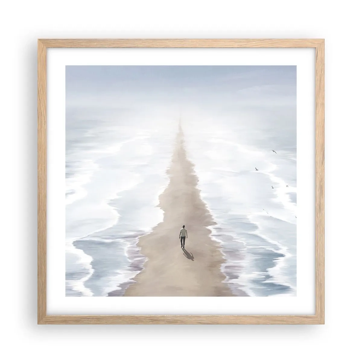 Plagát v ráme zo svetlého duba - Svetlá budúcnosť - 50x50 cm