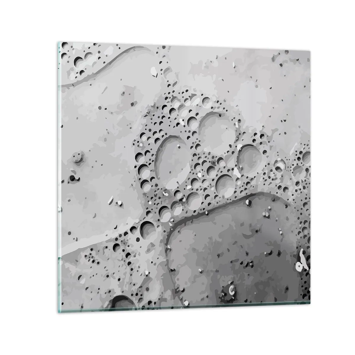 Obraz na skle - Stopa po spenenom - 70x70 cm